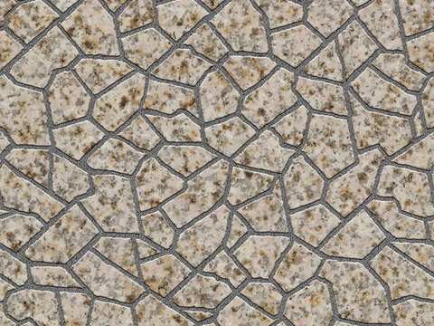 Seamless irregular mosaic slate floor tile pavement road ground square paving