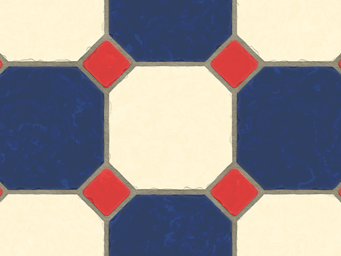 Beige Red Blue Seamless Classic Mediterranean Antique Tiles Floor Tiles Texture