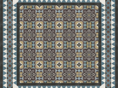 Seamless Retro Cement Concrete Stone Geometric Patchwork Pattern Tile Tile Floor Tile Wall Tile