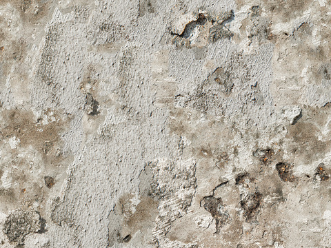 Seamless warm gray old damaged concrete cement wall ground