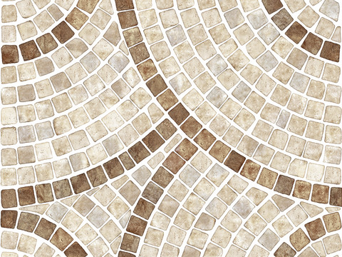 seamless beige round mosaic ceramic marble mosaic