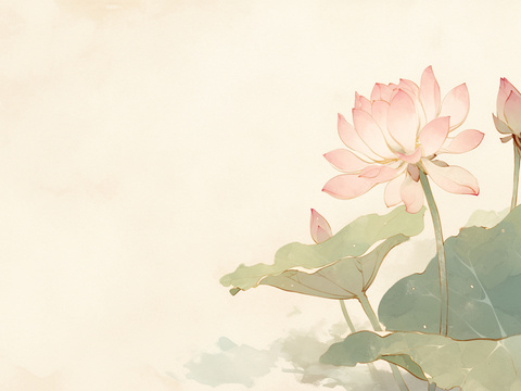 New Chinese Lotus Fresco