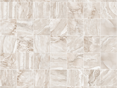 Seamless creamy-white marble mosaic