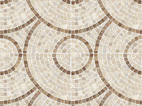 seamless beige round mosaic ceramic marble mosaic