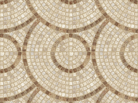 seamless beige round mosaic ceramic marble mosaic