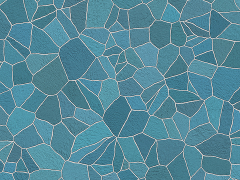 Seamless Blue Irregular Ceramic Mosaic