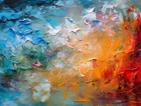 color abstract oil painting