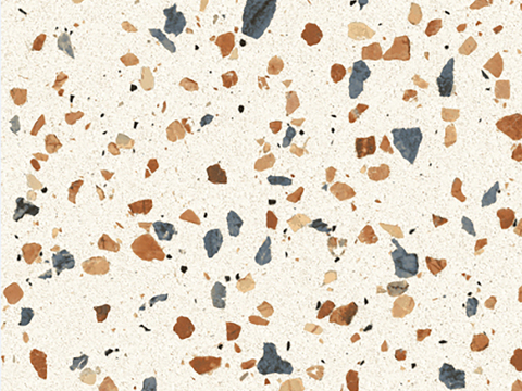 Colored terrazzo stone