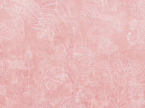 Pink Flora Wallpaper