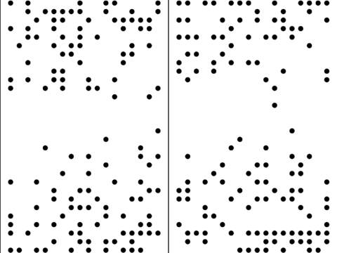 Perforated metal plate with gradient perforated plate