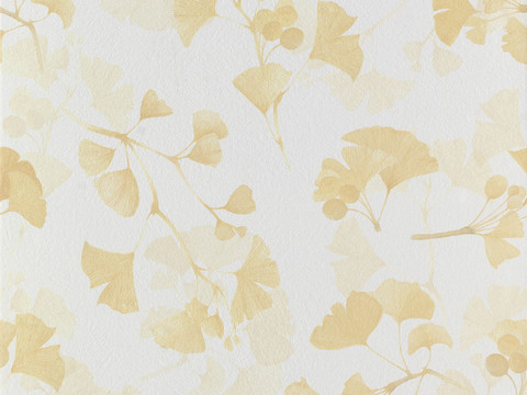 Beige ginkgo leaf tiles