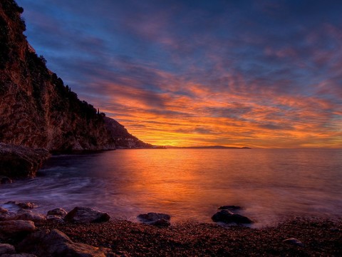 Dusk seaside