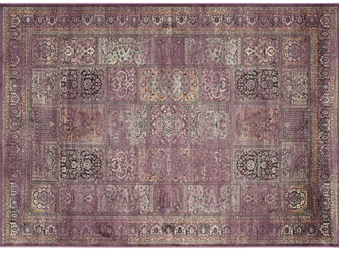 Buckle-free European classical retro distressed medieval carpet