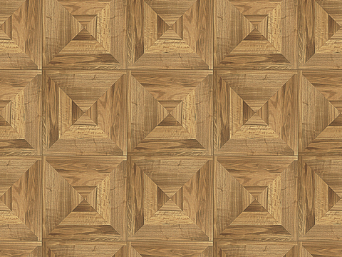 Seamless Geometric Parquet Textured Wood Floor