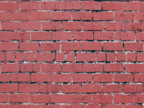 Seamless brick red wall exterior wall