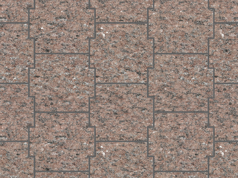 Seamless granite stone geometric parquet floor tile sidewalk road ground square paving