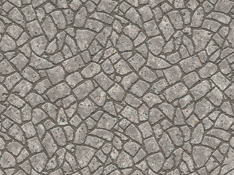 Seamless irregular mosaic slate floor tile pavement road ground square paving