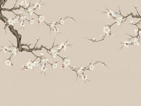 Chinese ink plum blossom decorative painting