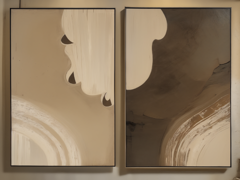 Abstract Hanging Paintings