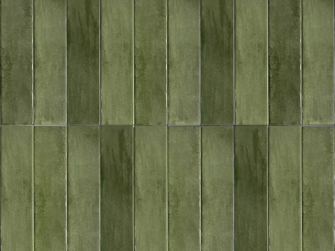 Seamless Vintage Green Glazed Strip Tile 7