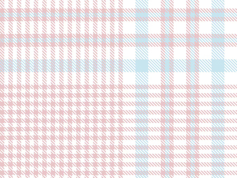 Seamless blue and pink geometric check fabric