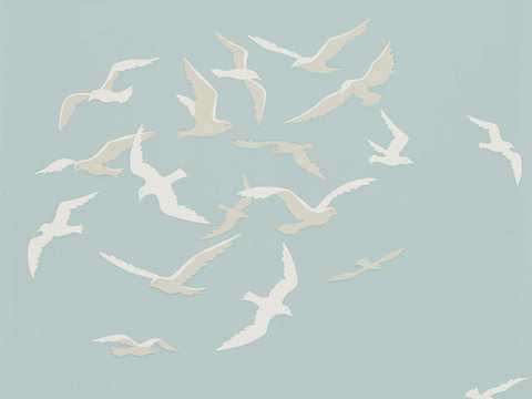 light blue birds wallpaper