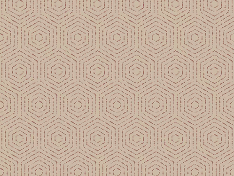 Seamless warm hexagonal geometric texture carpet