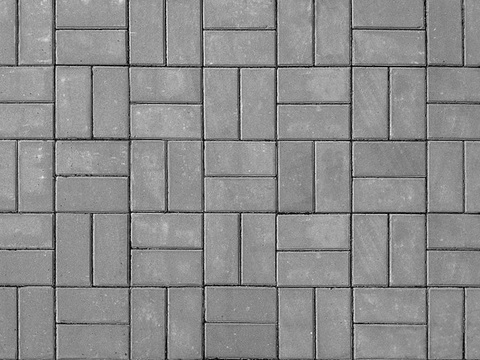 Gray permeable brick floor 5641