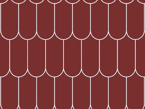 Seamless French Light Luxury Red Geometric Arc Tiles