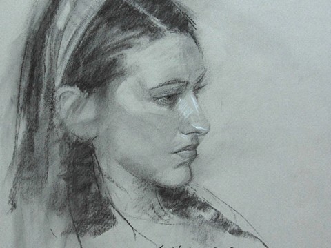 World-class master works portrait sketch painting works