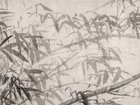 New Chinese style mural Zen mural bamboo mural wallpaper background wall