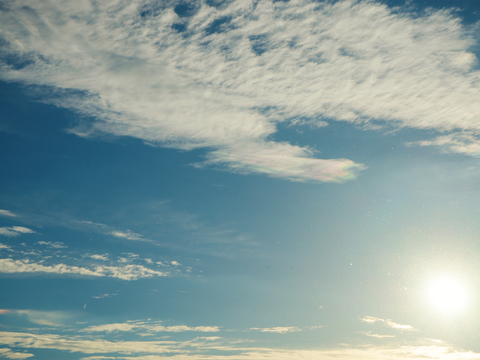 blue sky white clouds daylight