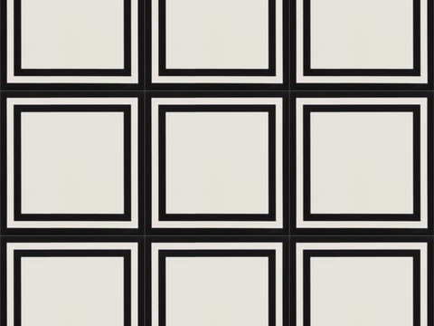 Retro Simple Black and White Tile 8