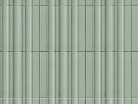 Gray green three-dimensional strip tile 03