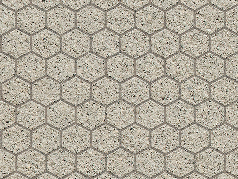 Seamless hexagonal stone parquet floor tile sidewalk road ground square paving