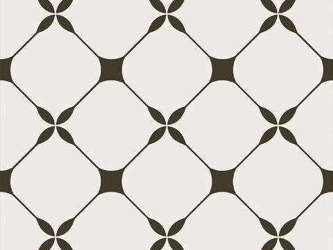 Seamless black and white bump geometric mosaic tile