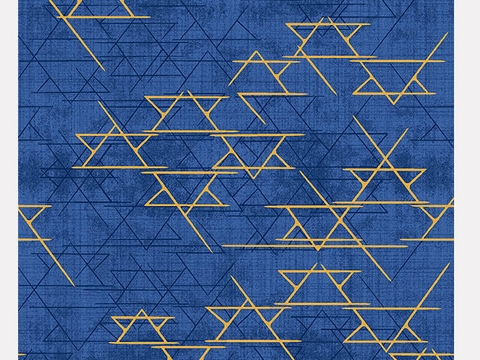 Seamless modern blue geometric pattern carpet