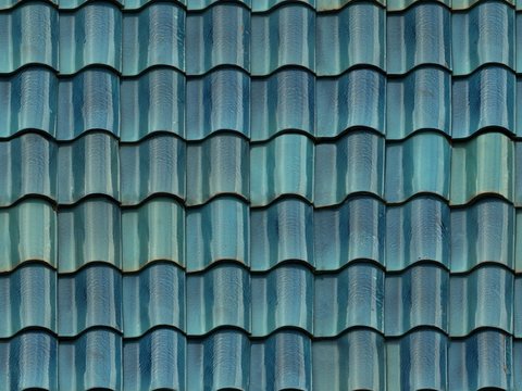 Seamless villa building roof clay ceramic tiles