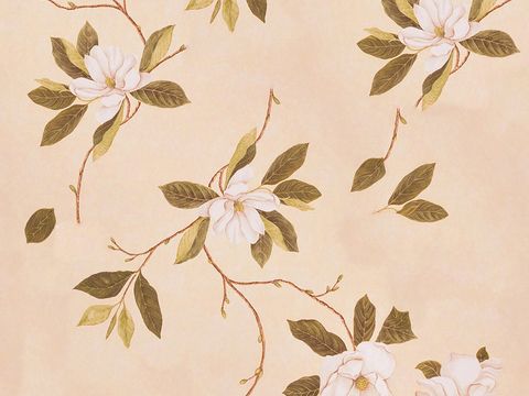 Seamless Yellow European Pastoral Style Floral Pattern Wallpaper Wall Cloth