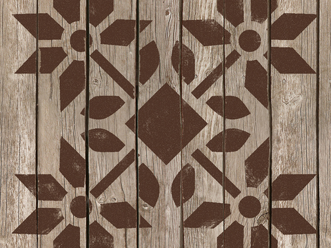 Seamless Geometric Decorative Parquet Textured Wood Floor