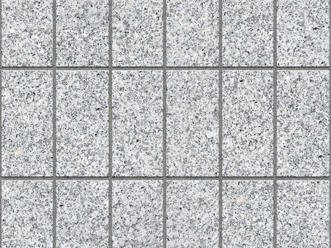 Seamless gray granite stone parquet floor tile sidewalk road ground square paving