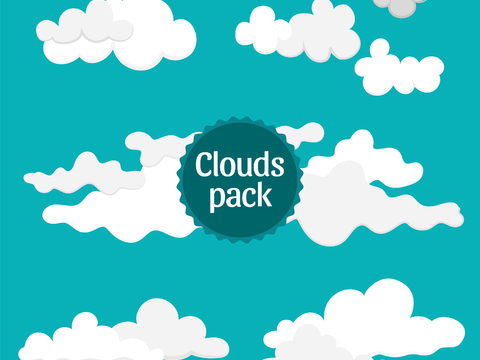 Blue clouds background wall cloth children clouds wallpaper cartoon children mural