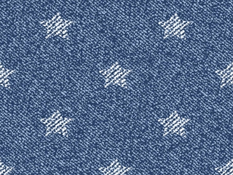 Seamless Star-Print Denim