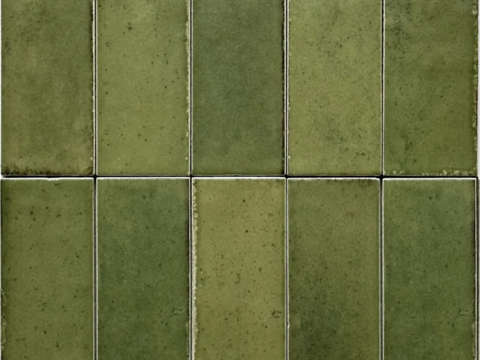 Dark green handmade vintage tiles