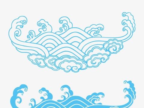 Modern New Chinese Wave Water Ripple Pattern Fabric Fabric Wallpaper Texture HD