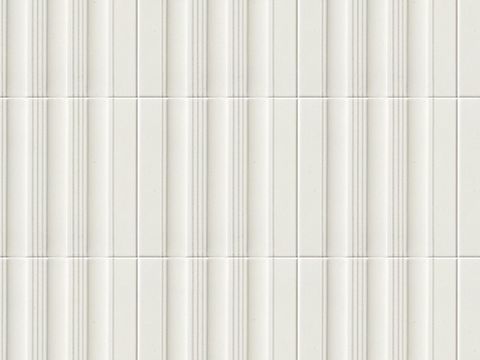 White three-dimensional strip tile