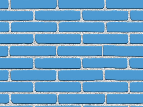 Seamless blue brick wall exterior wall ground