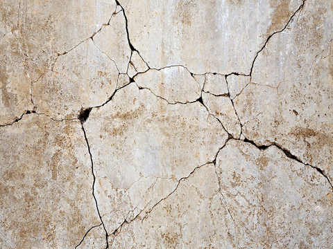 Seamless warm gray old damaged concrete cement wall ground