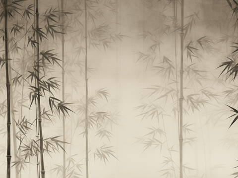 New Chinese Zen bamboo wallpaper