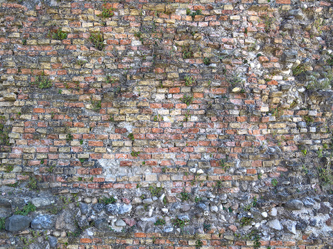 Seamless aging old red brick wall outdoor wall tiles